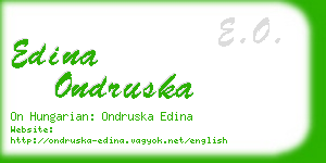 edina ondruska business card